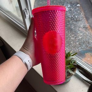 Starbucks hot pink spikey/spiked rhinestone cup